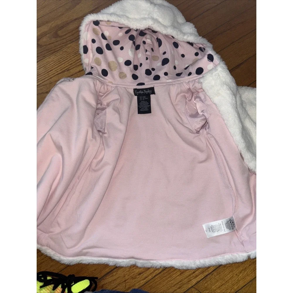 Health Tex, Nanette, Girls 12,18,24 Months‎ Puffer Vest, Pink Fur Vest, Fur Coat